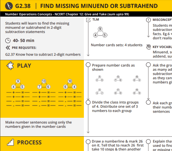 Missing minuend and subtrahend (2-digit numbers)